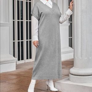 SHEIN gray sweater dress never worn! Additional photos for style inspo! Size 2XL